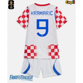 Croația Andrej Kramaric #9 Echipament de Fotbal Replică Mondial 2026 Copii Acasa (+ Șorturi)